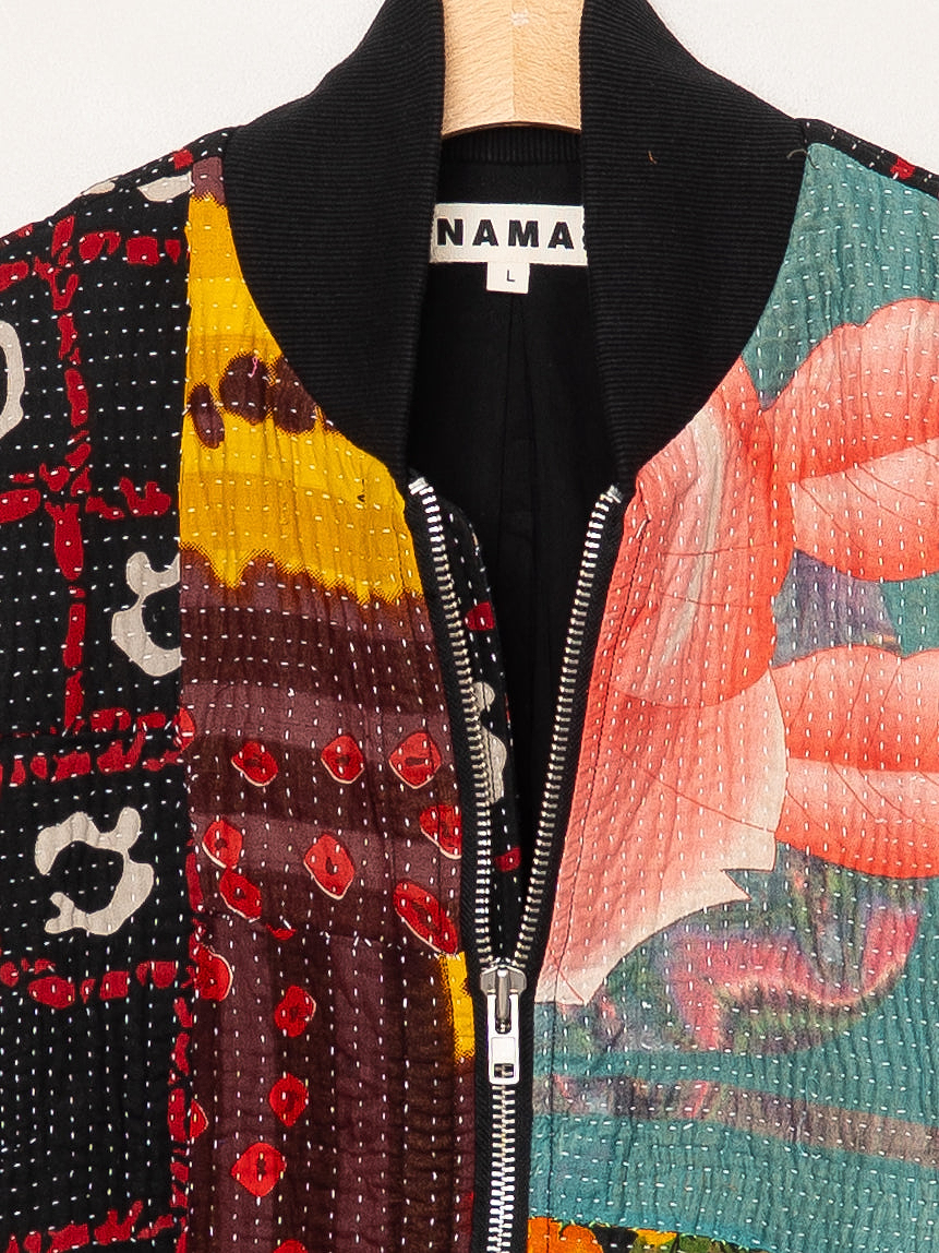 The Veda Quilted One-of-a-Kind Bomber Jacket - Large