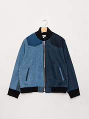 The Veda Denim Bomber Jacket - Medium