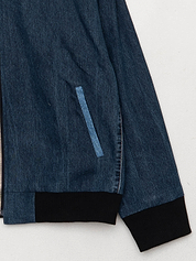 The Veda Denim Bomber Jacket - Medium