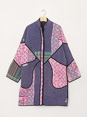 The Sai Quilted Patchwork Kantha Coat
