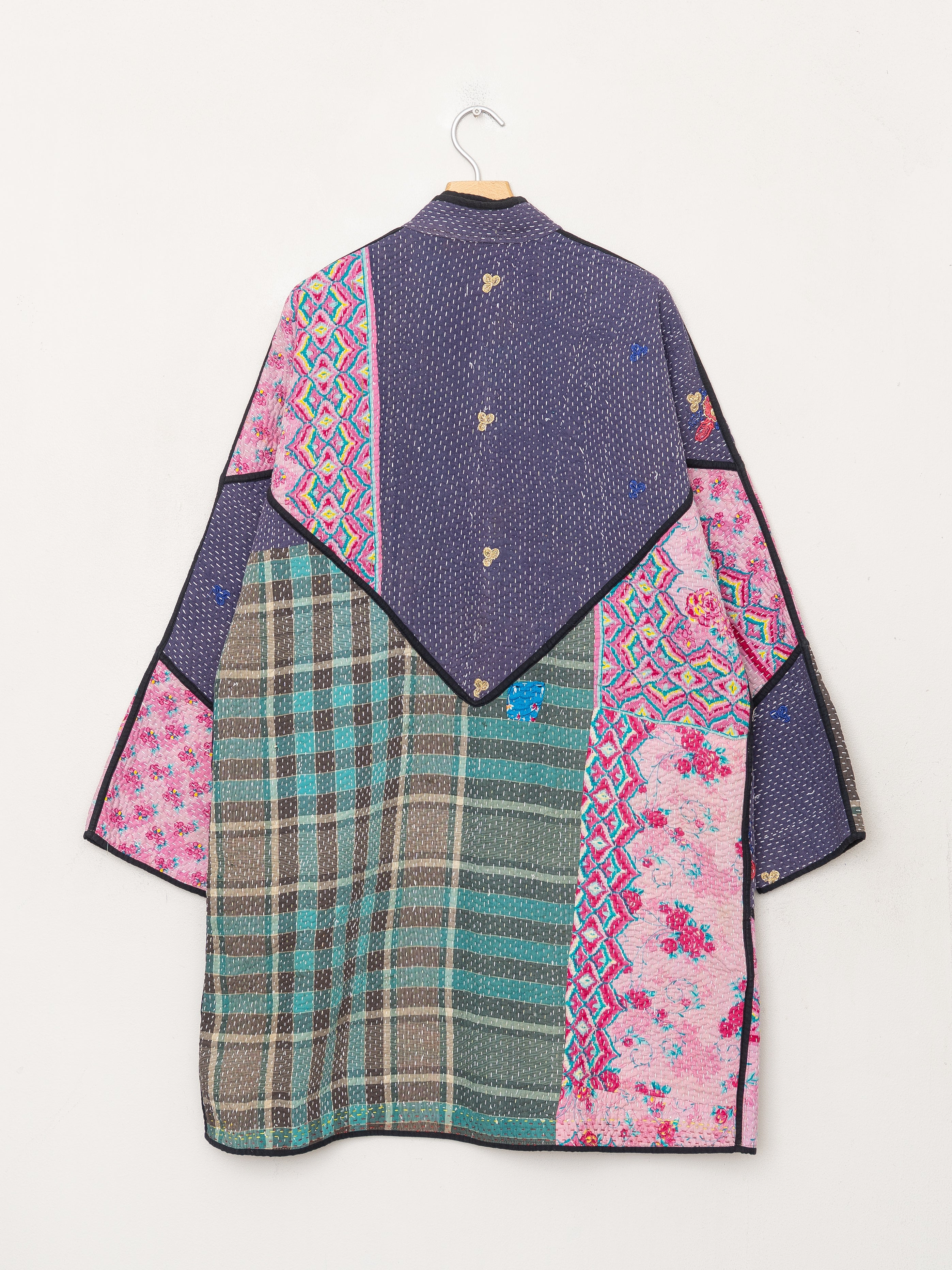 The Sai Quilted Patchwork Kantha Coat