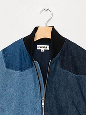 The Veda Denim Bomber Jacket - Medium