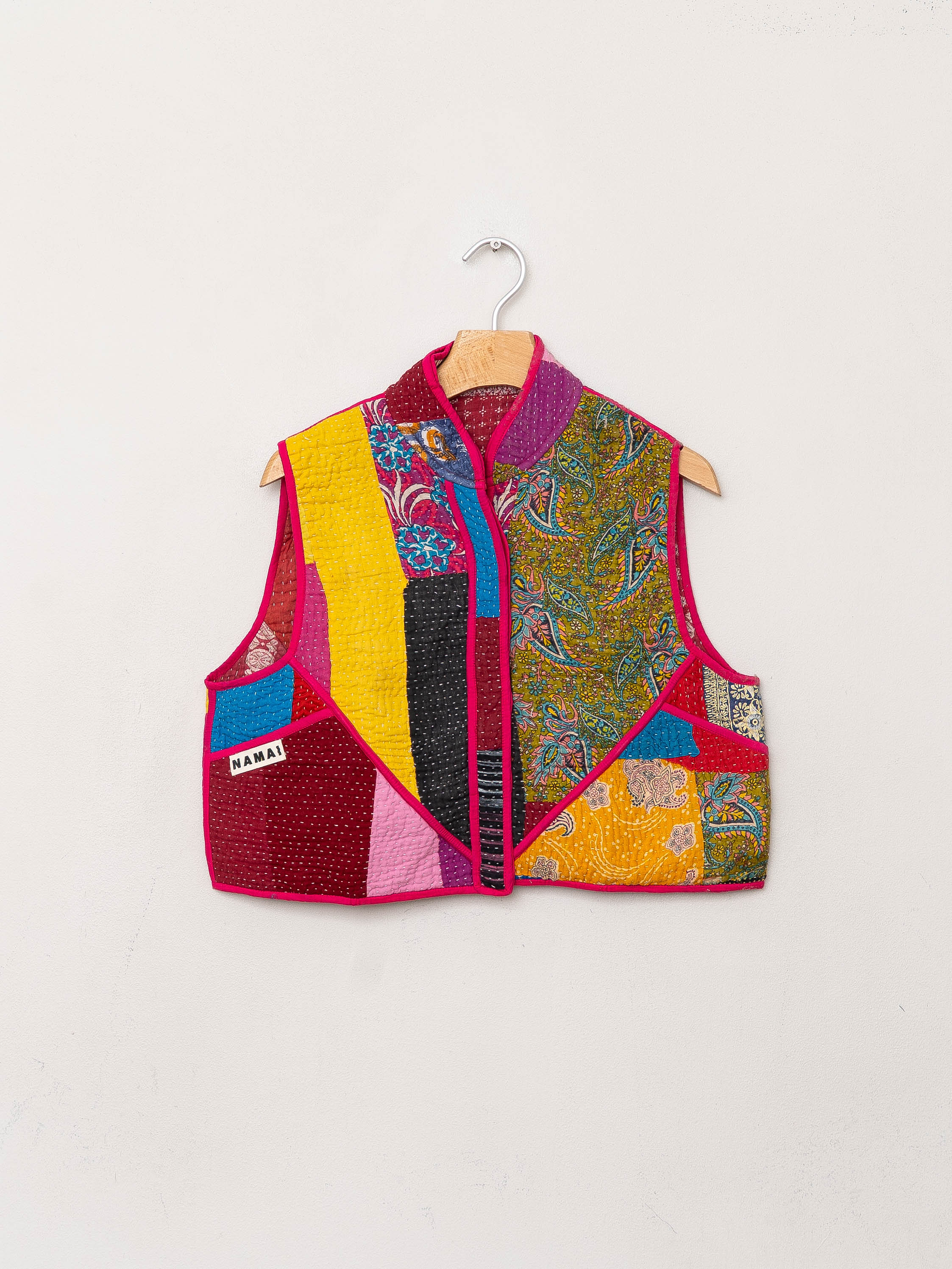 The Kaira Quilted Patchwork Kantha Vest