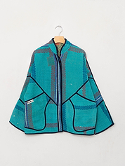 The Ladhiya Quilted Patchwork Kantha Jacket