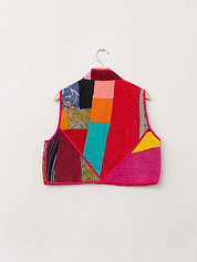 The Kaira Quilted Patchwork Kantha Vest