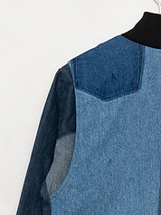 The Veda Denim Bomber Jacket - Medium