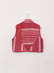 The Kaira Quilted Patchwork Kantha Vest