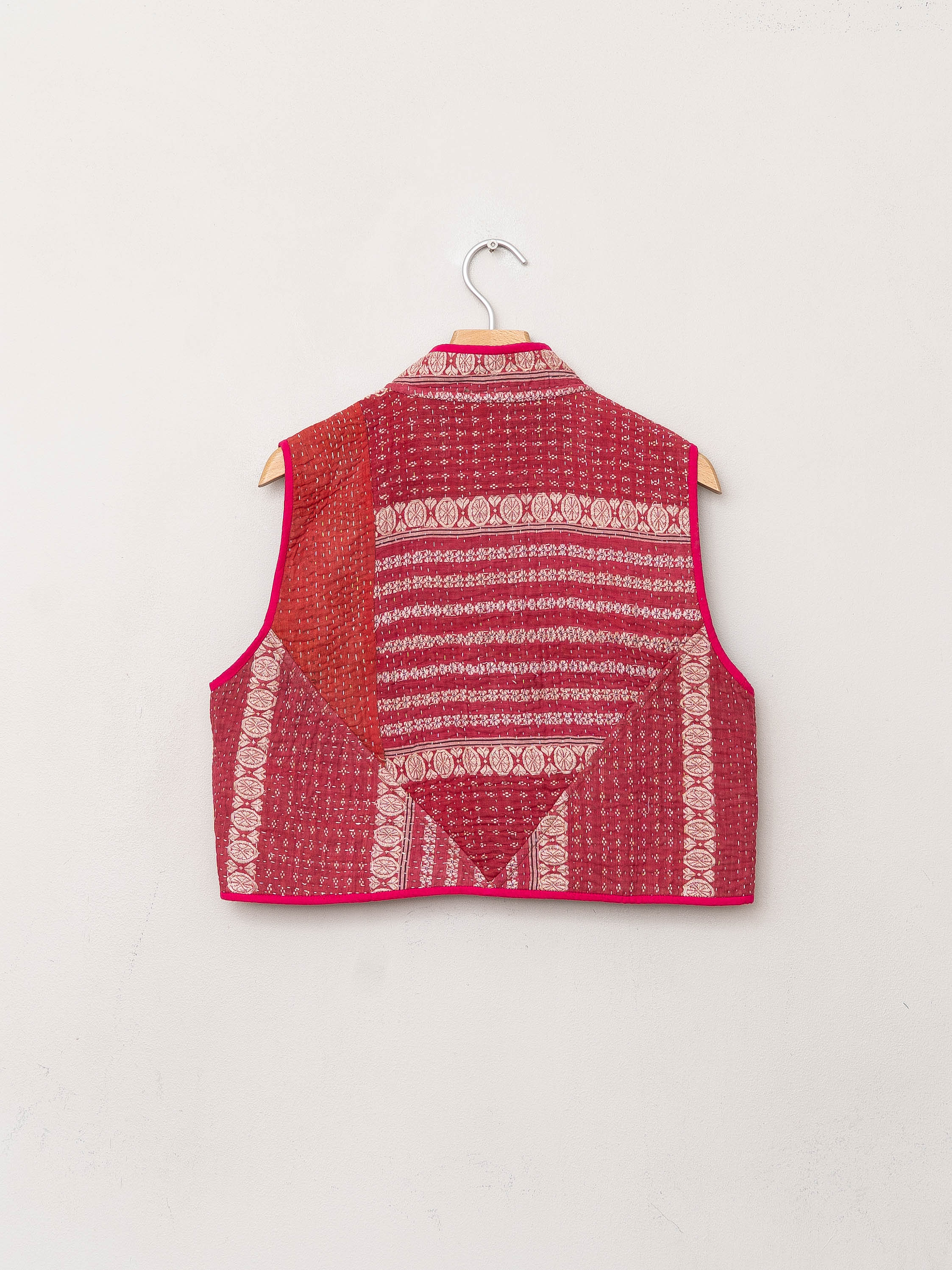The Kaira Quilted Patchwork Kantha Vest