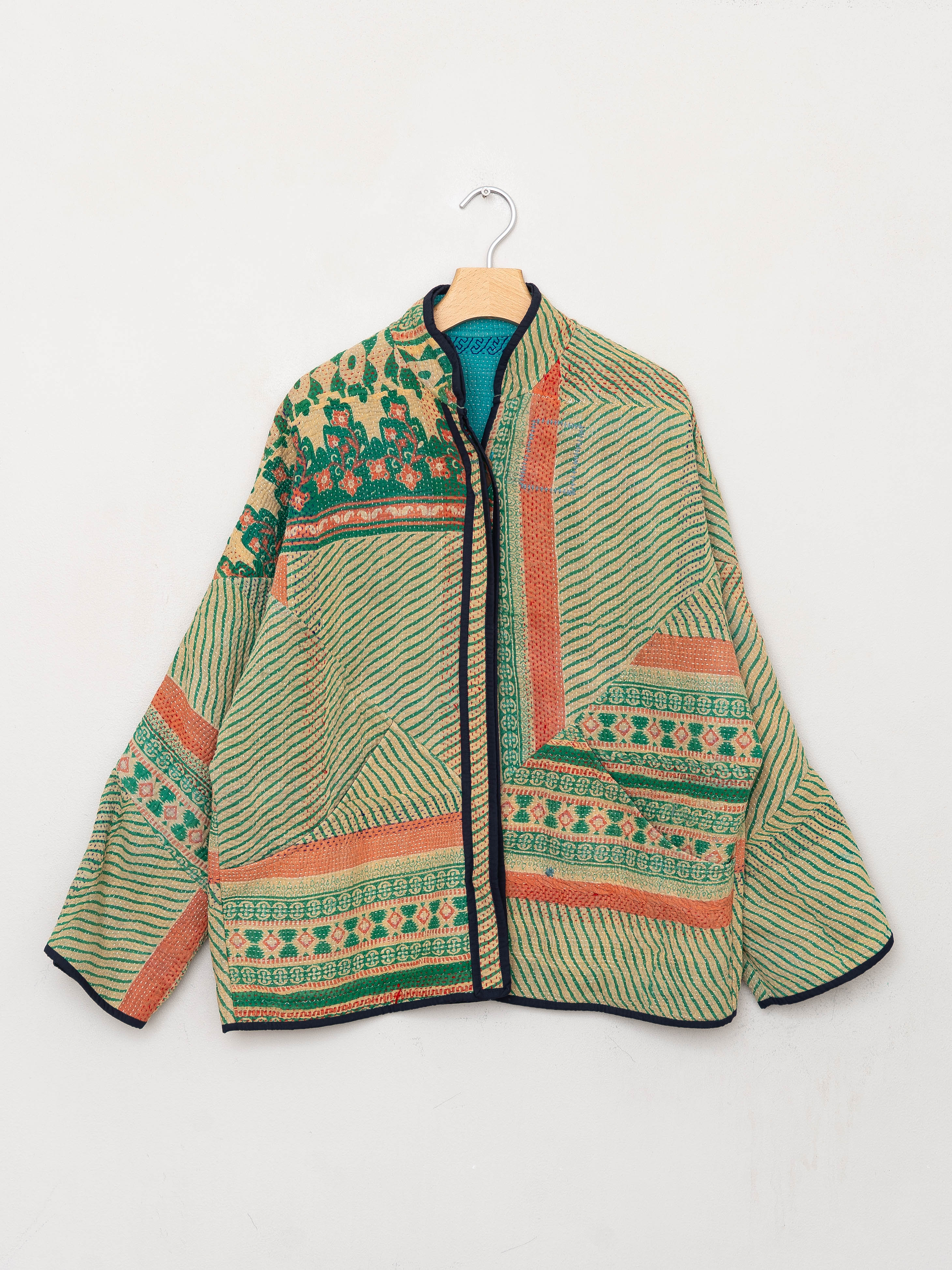 The Ladhiya Quilted Patchwork Kantha Jacket