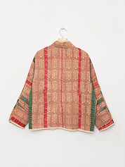 The Ladhiya Petite Quilted Indigo Kantha Jacket
