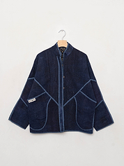The Ladhiya Quilted Indigo Kantha Jacket