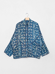 The Ladhiya Quilted Indigo Kantha Jacket