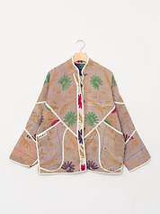 The Ladhiya Quilted Suzani Kantha Jacket