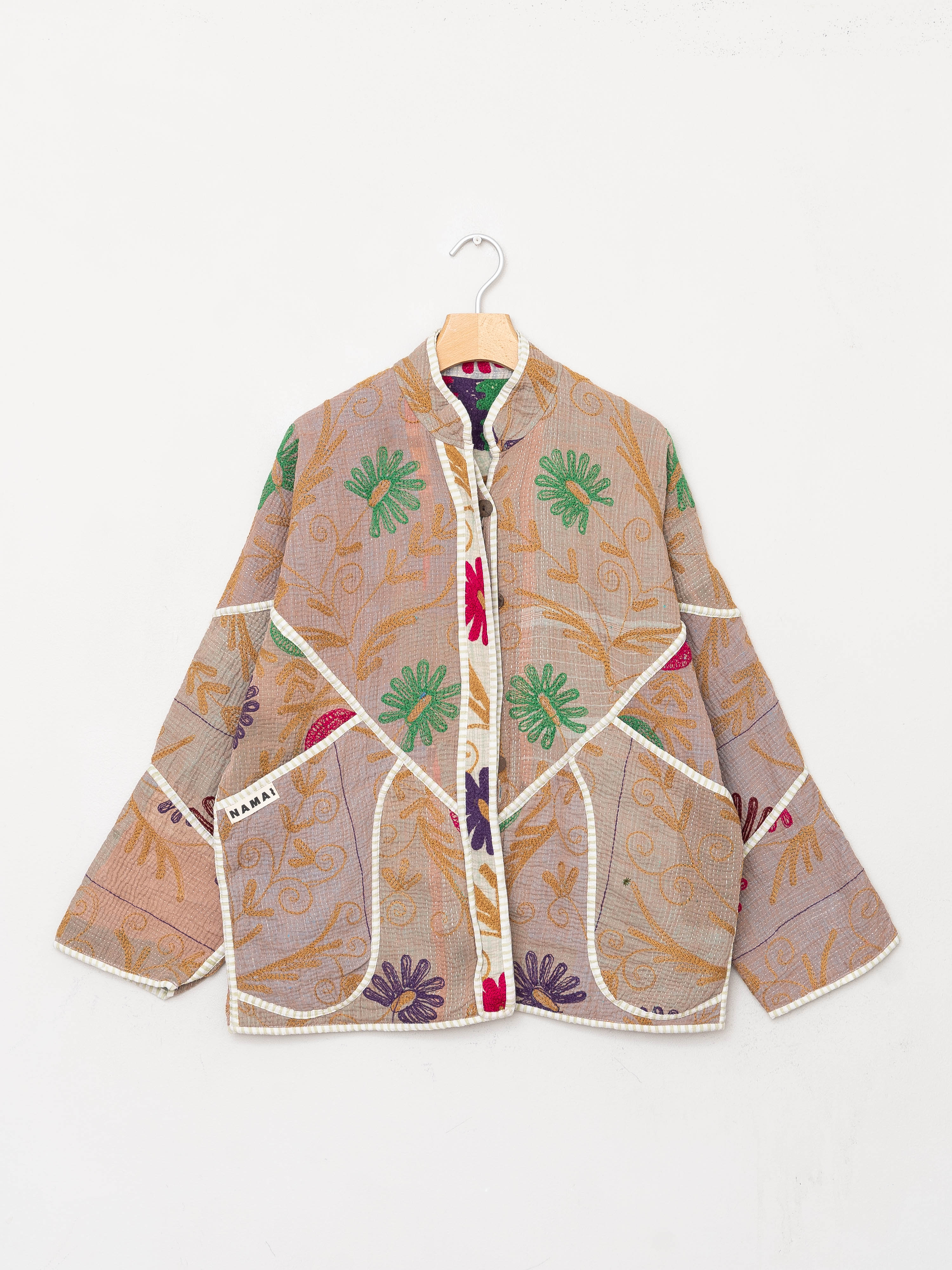 The Ladhiya Quilted Suzani Kantha Jacket