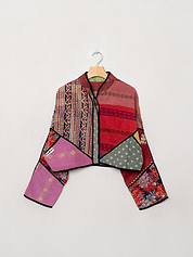The Kaira Cropped Quilted Patchwork Kantha Jacket Wholesale