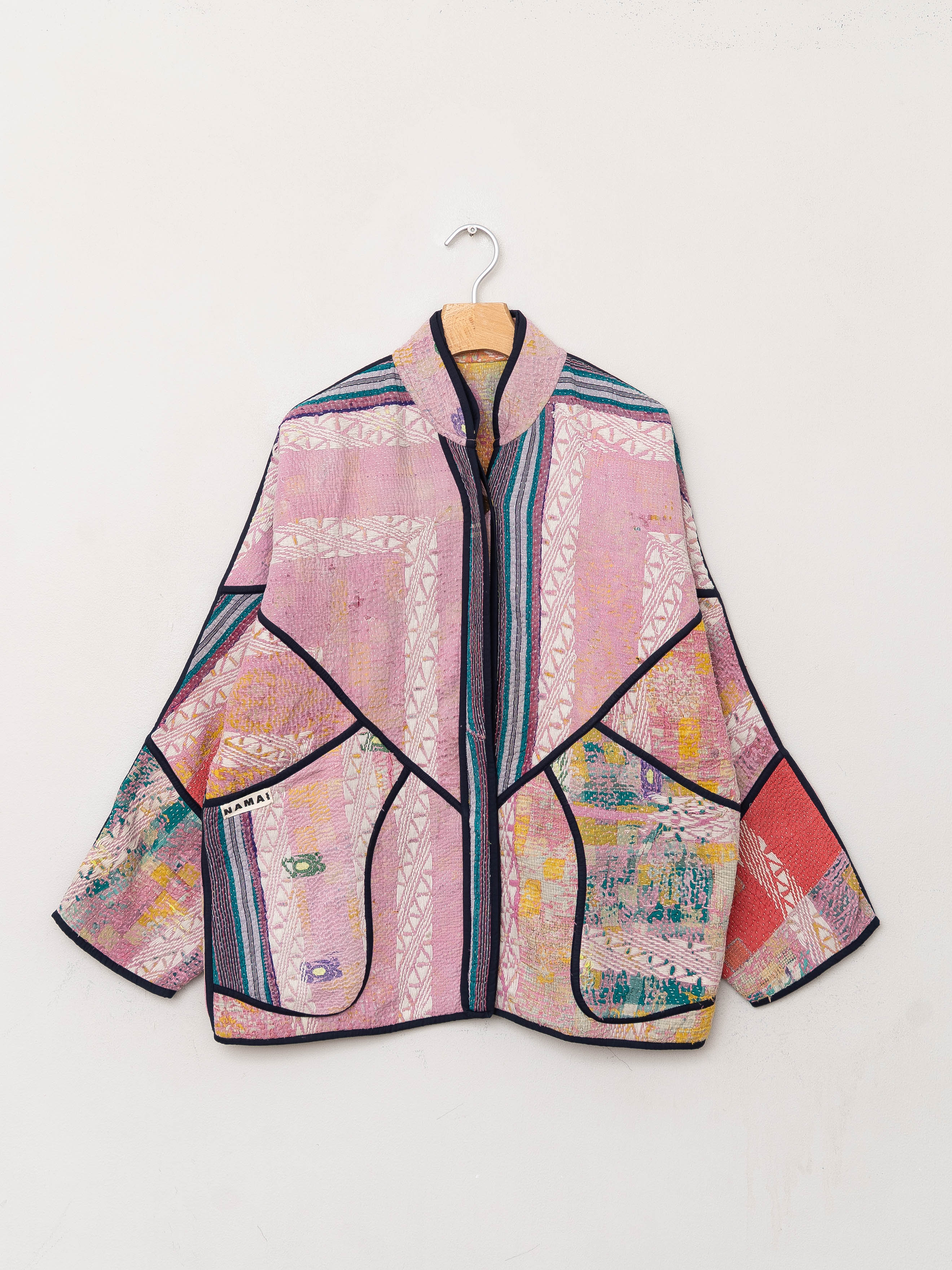 The Ladhiya Quilted Patchwork Kantha Jacket