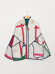 The Ladhiya Quilted Patchwork Kantha Jacket
