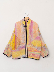 The Ladhiya Quilted Patchwork Kantha Jacket