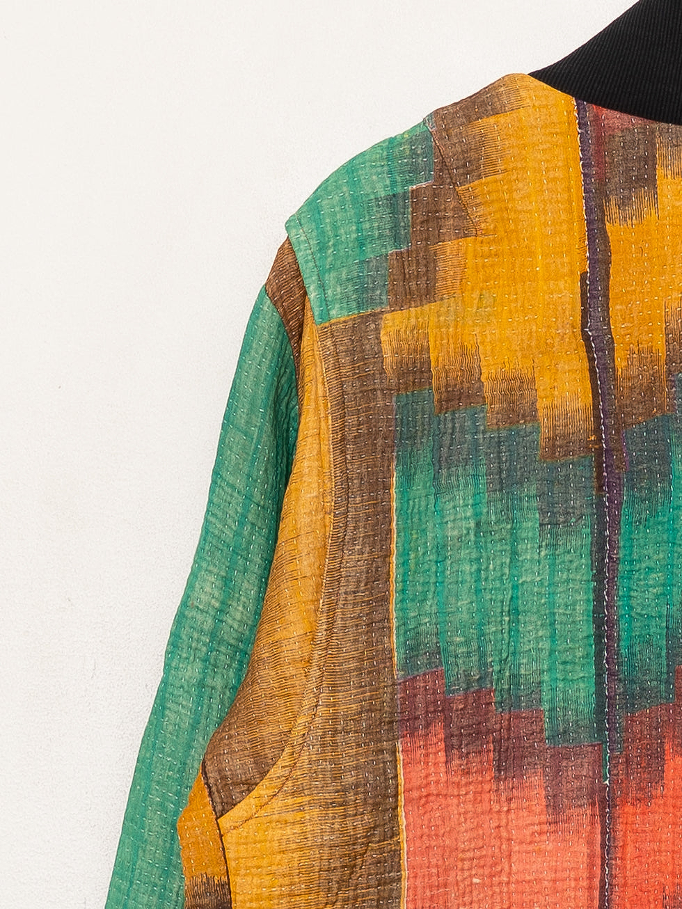 The Veda Quilted One-of-a-Kind Bomber Jacket - Large