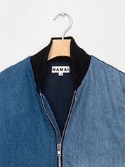 The Veda Denim Bomber Jacket - Medium