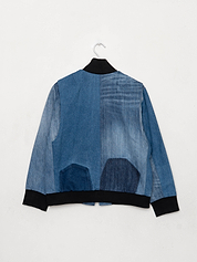 The Veda Denim Bomber Jacket - Medium