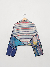 The Kaira Cropped Quilted Patchwork Kantha Jacket