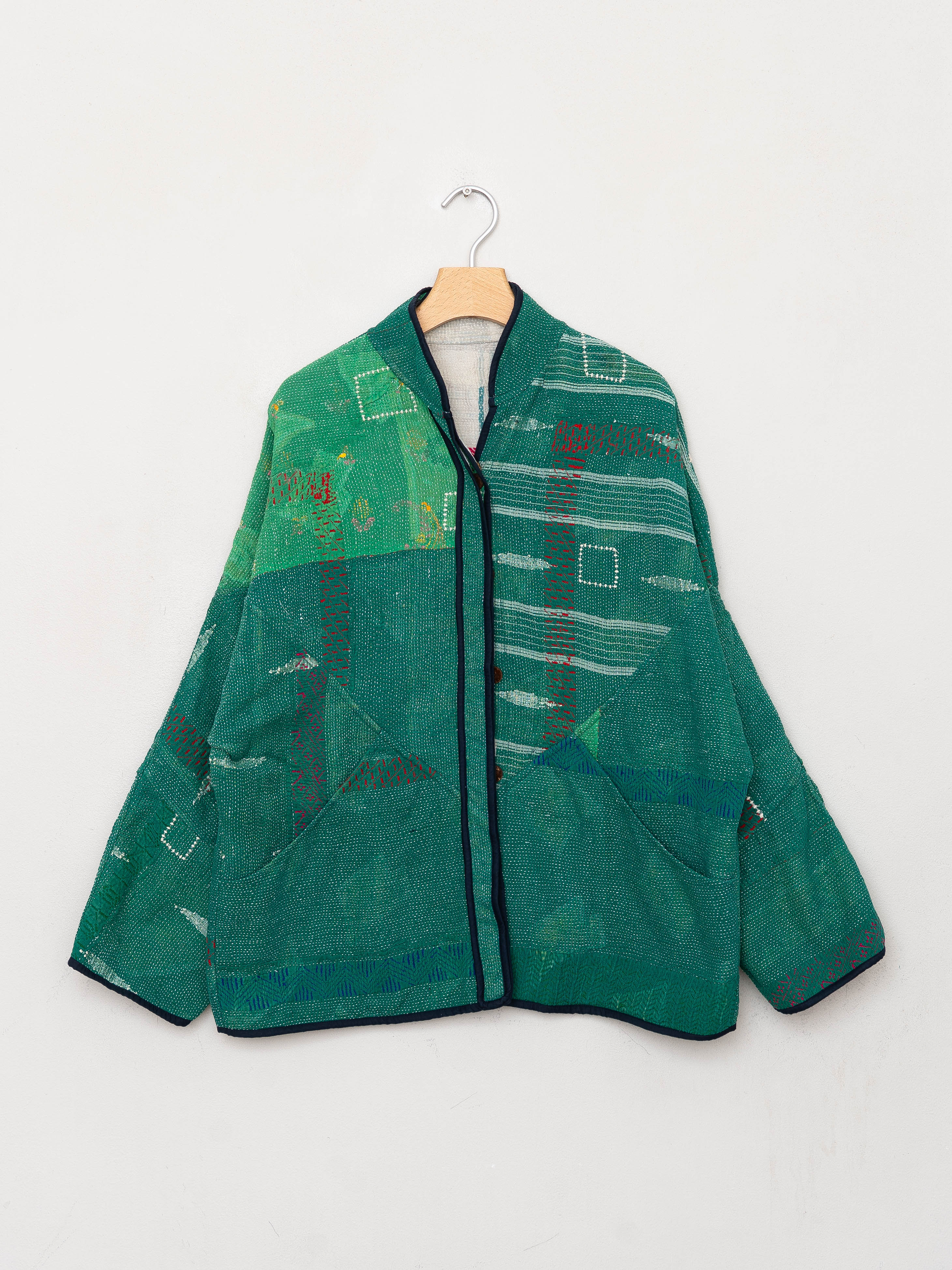 The Ladhiya Quilted Patchwork Kantha Jacket