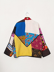 The Ladhiya Quilted Patchwork Kantha Jacket
