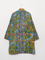 The Sai Quilted Indigo Kantha Coat
