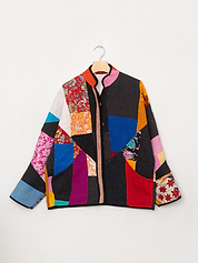 The Ladhiya Quilted Patchwork Kantha Jacket