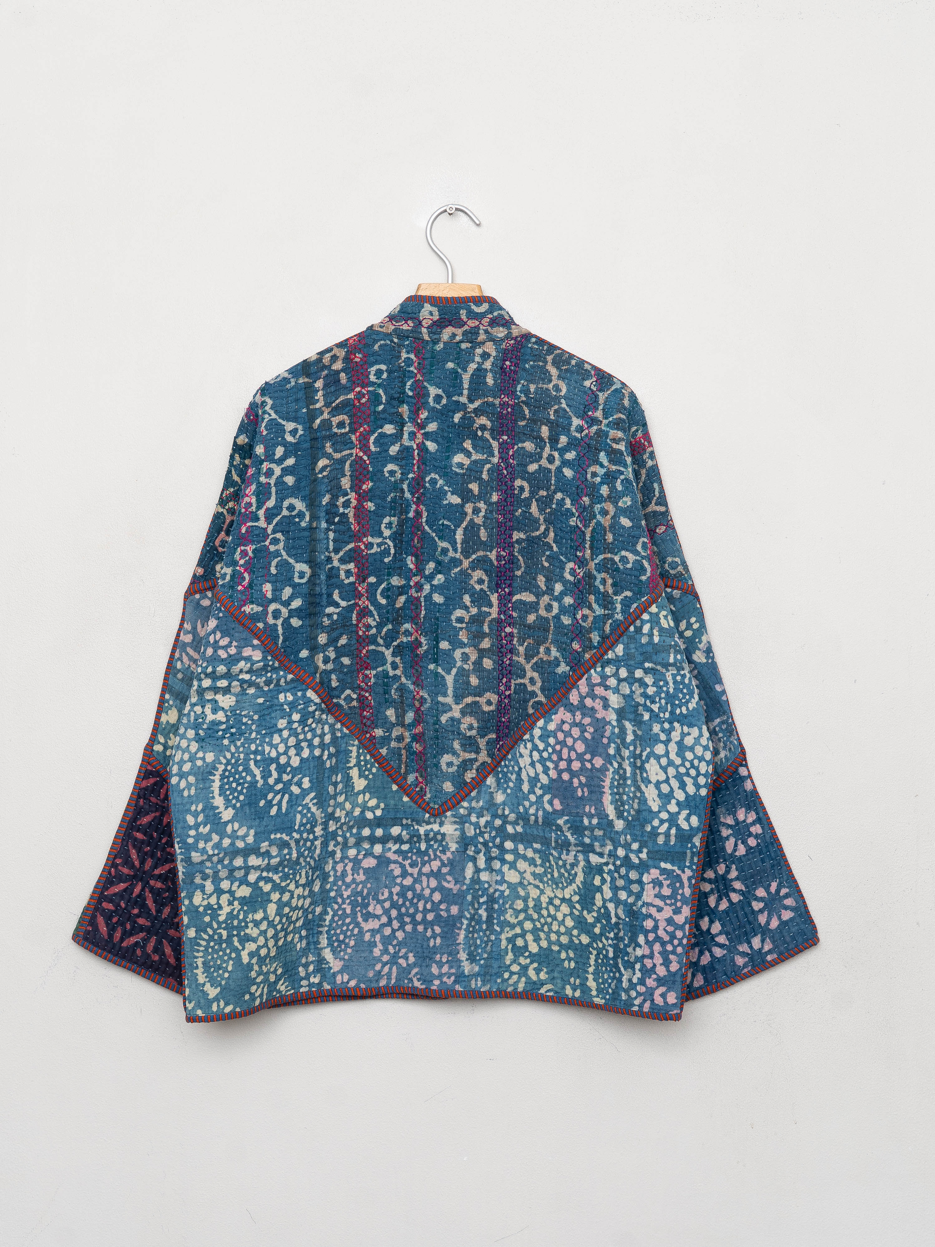 The Ladhiya Quilted Indigo Kantha Jacket