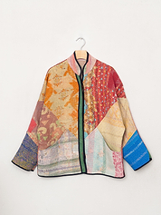 The Ladhiya Quilted Patchwork Kantha Jacket