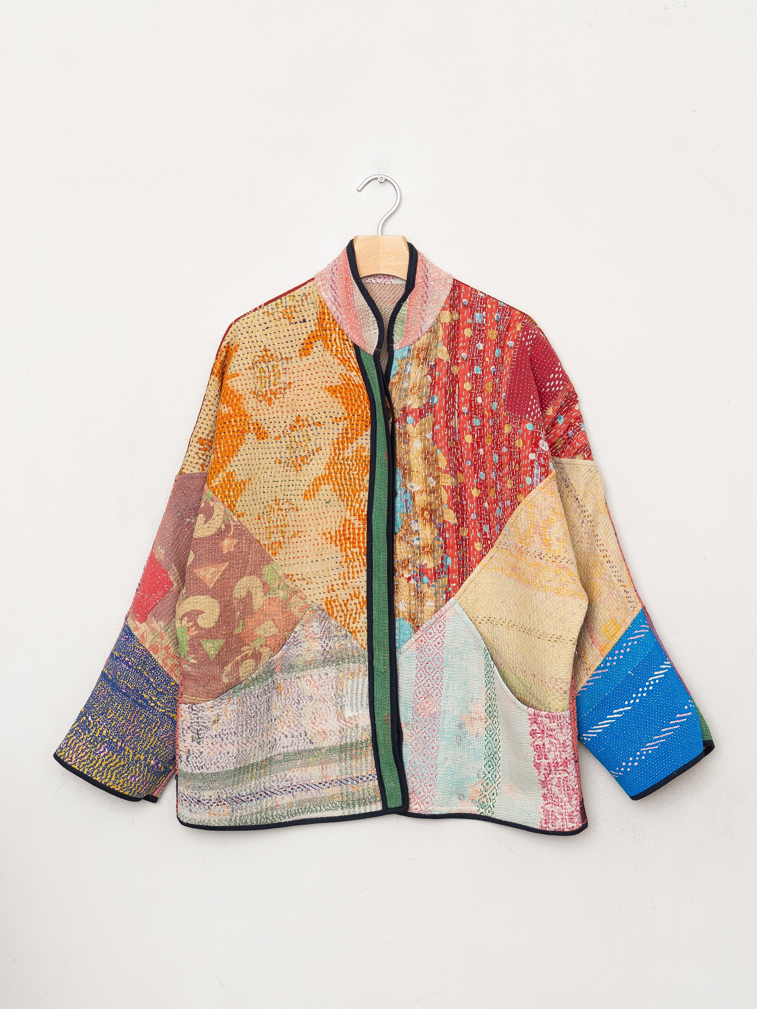 The Ladhiya Quilted Patchwork Kantha Jacket