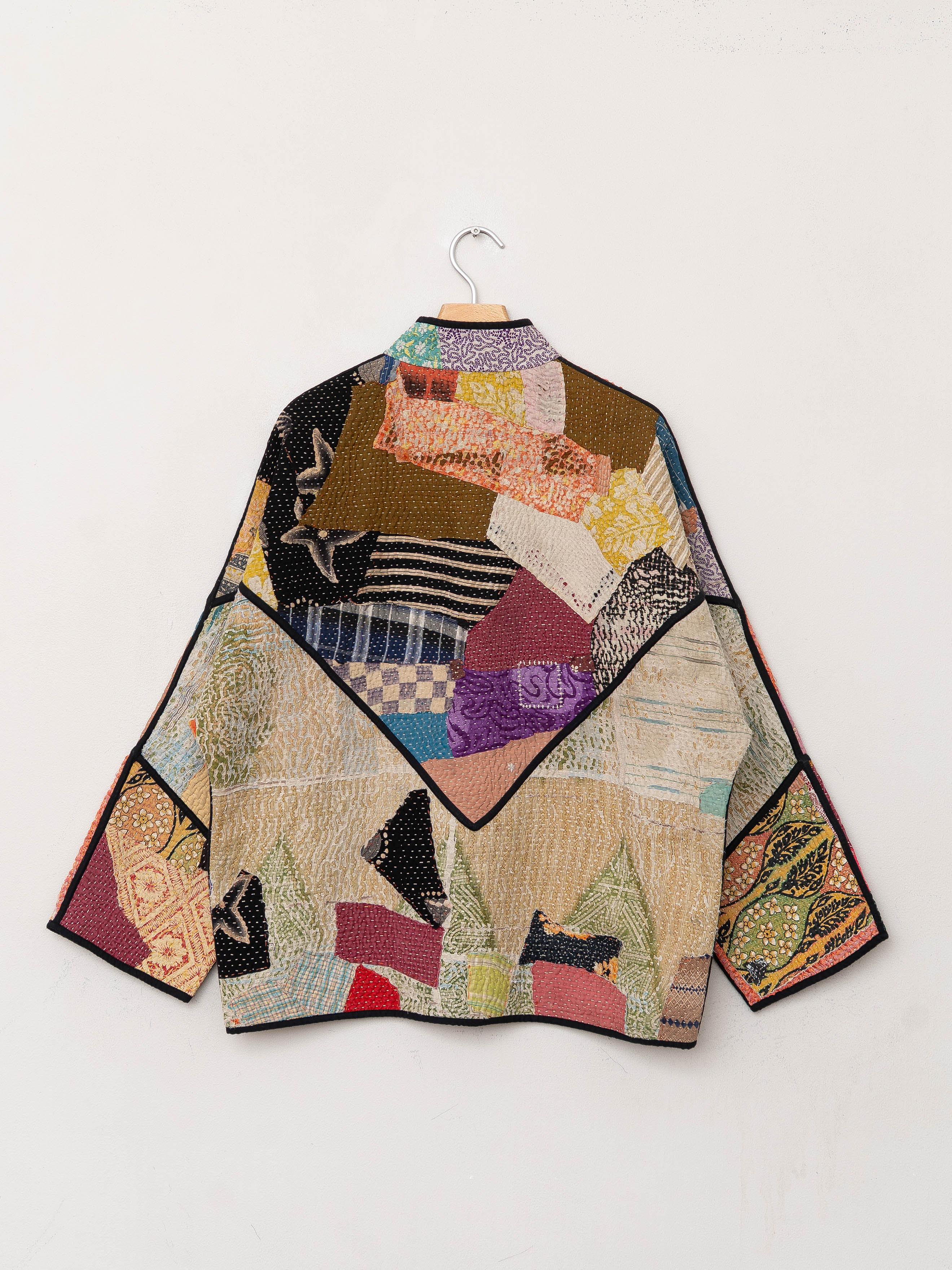 The Ladhiya Quilted Patchwork Kantha Jacket