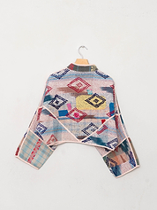 The Kaira Cropped Quilted Patchwork Kantha Jacket