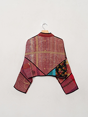 The Kaira Cropped Quilted Patchwork Kantha Jacket Wholesale