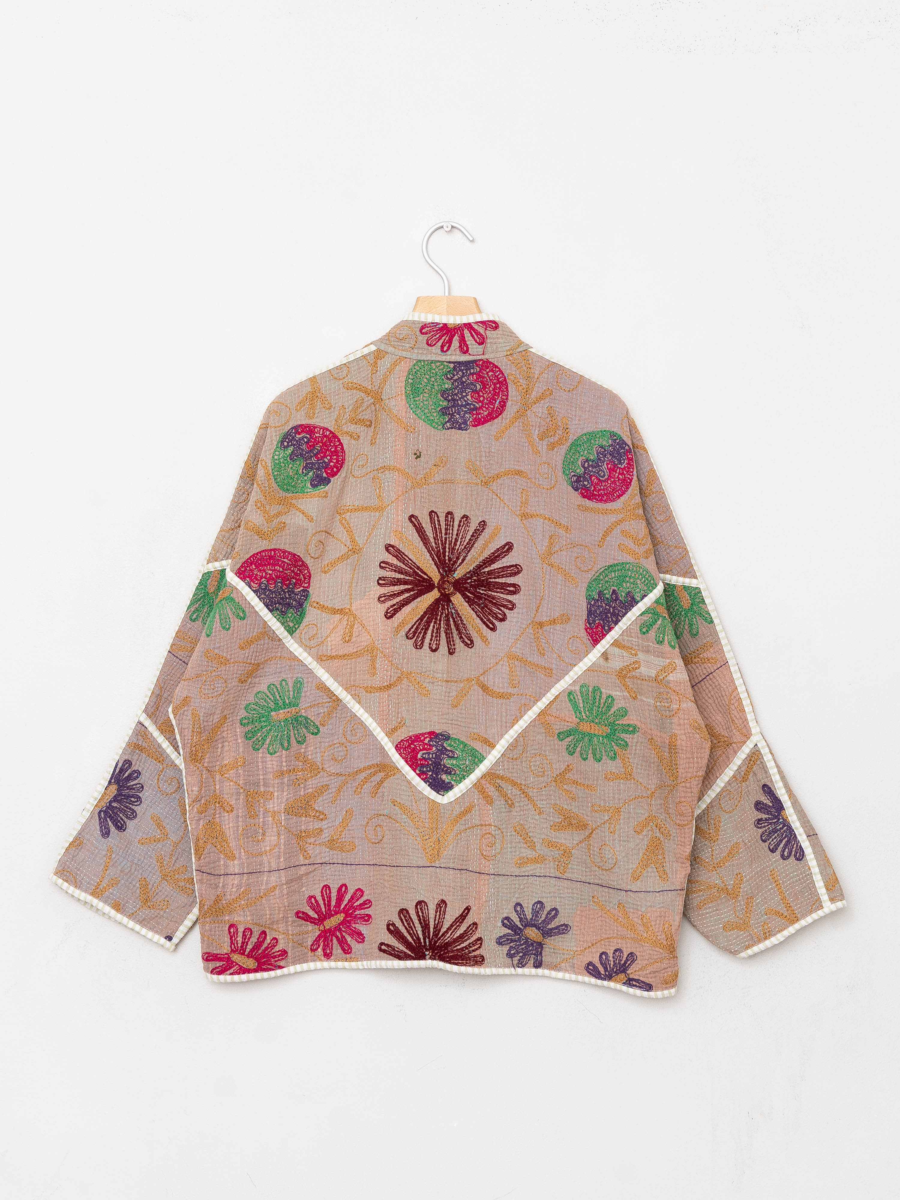 The Ladhiya Quilted Suzani Kantha Jacket