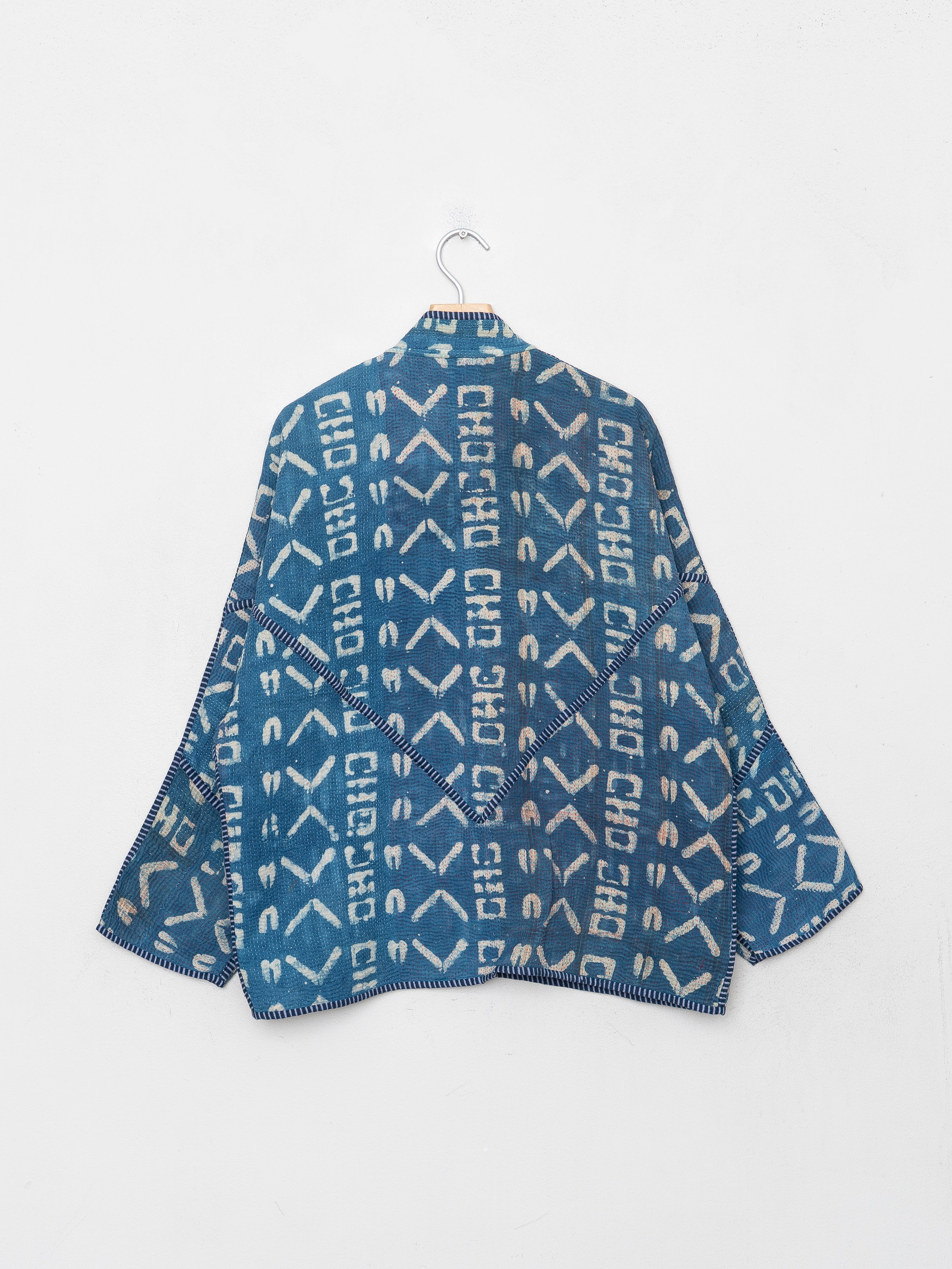 The Ladhiya Quilted Indigo Kantha Jacket