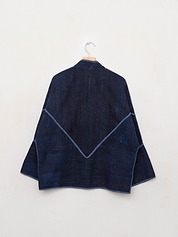 The Ladhiya Quilted Indigo Kantha Jacket