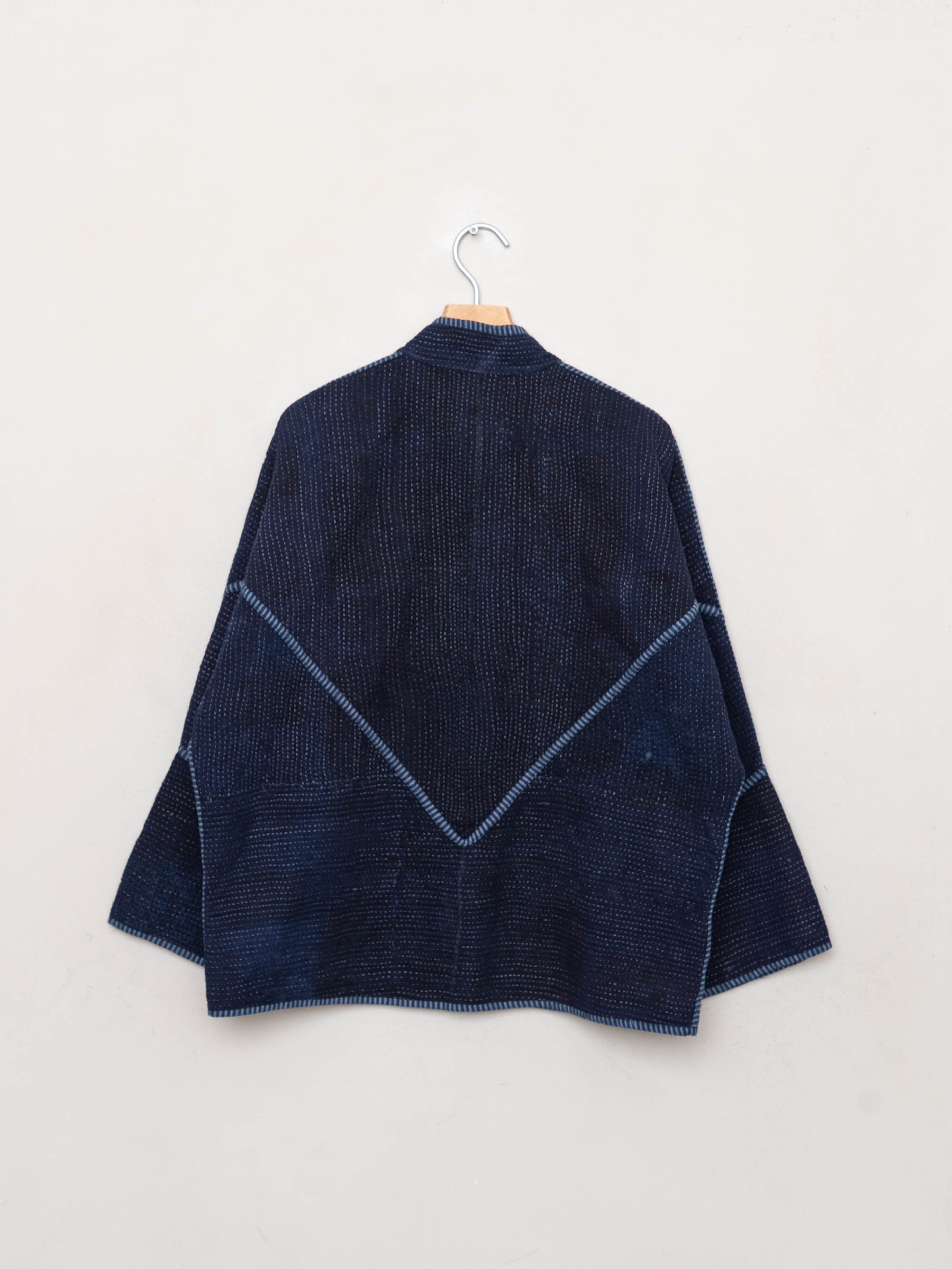 The Ladhiya Quilted Indigo Kantha Jacket
