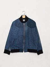 The Veda Denim Bomber Jacket - Medium