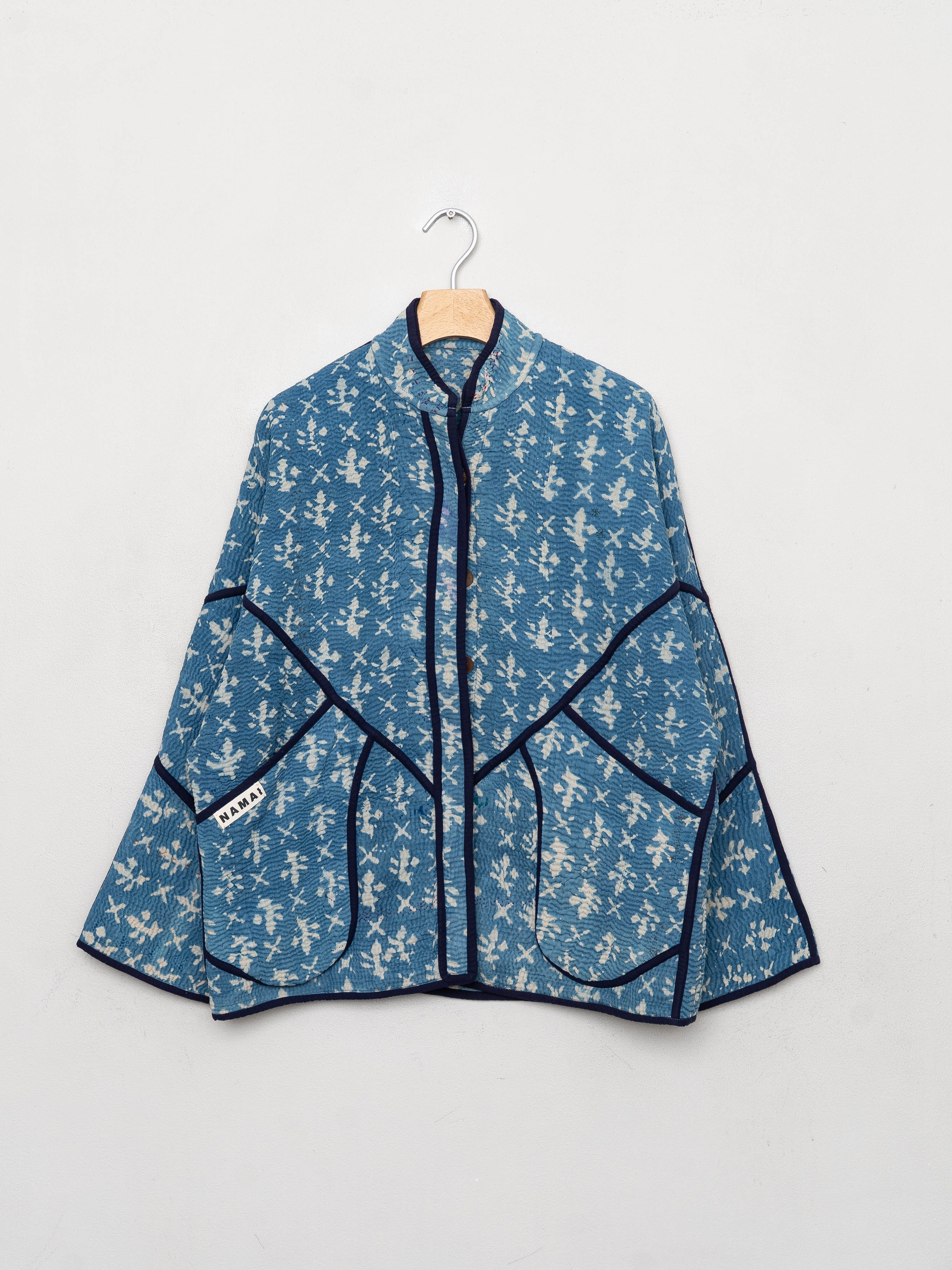 The Ladhiya Quilted Indigo Kantha Jacket