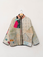 The Ladhiya Quilted Patchwork Kantha Jacket