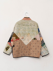 The Ladhiya Quilted Patchwork Kantha Jacket