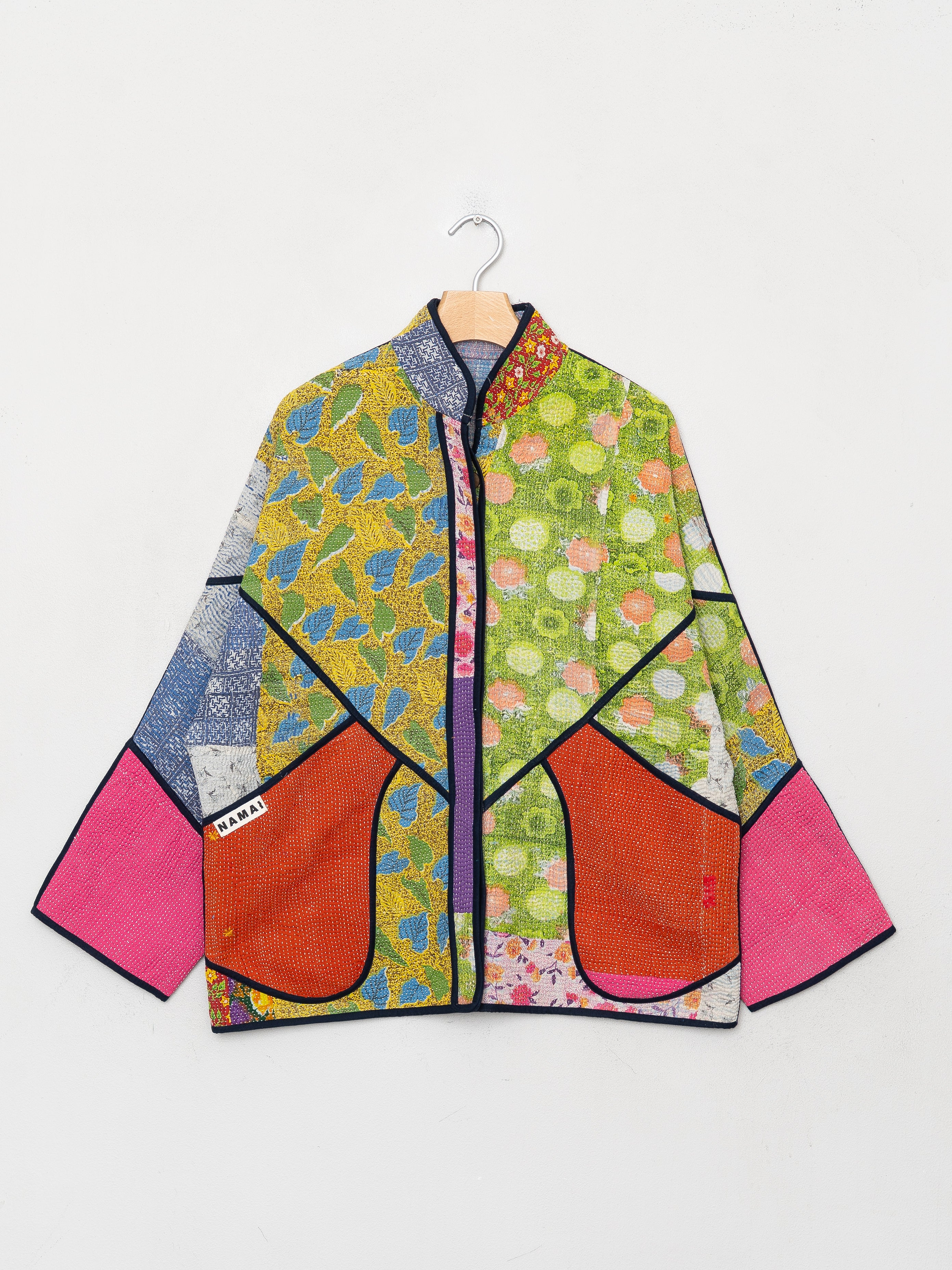 The Ladhiya Quilted Patchwork Kantha Jacket