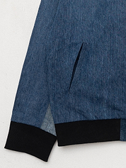 The Veda Denim Bomber Jacket - Medium