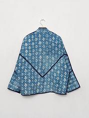 The Ladhiya Quilted Indigo Kantha Jacket