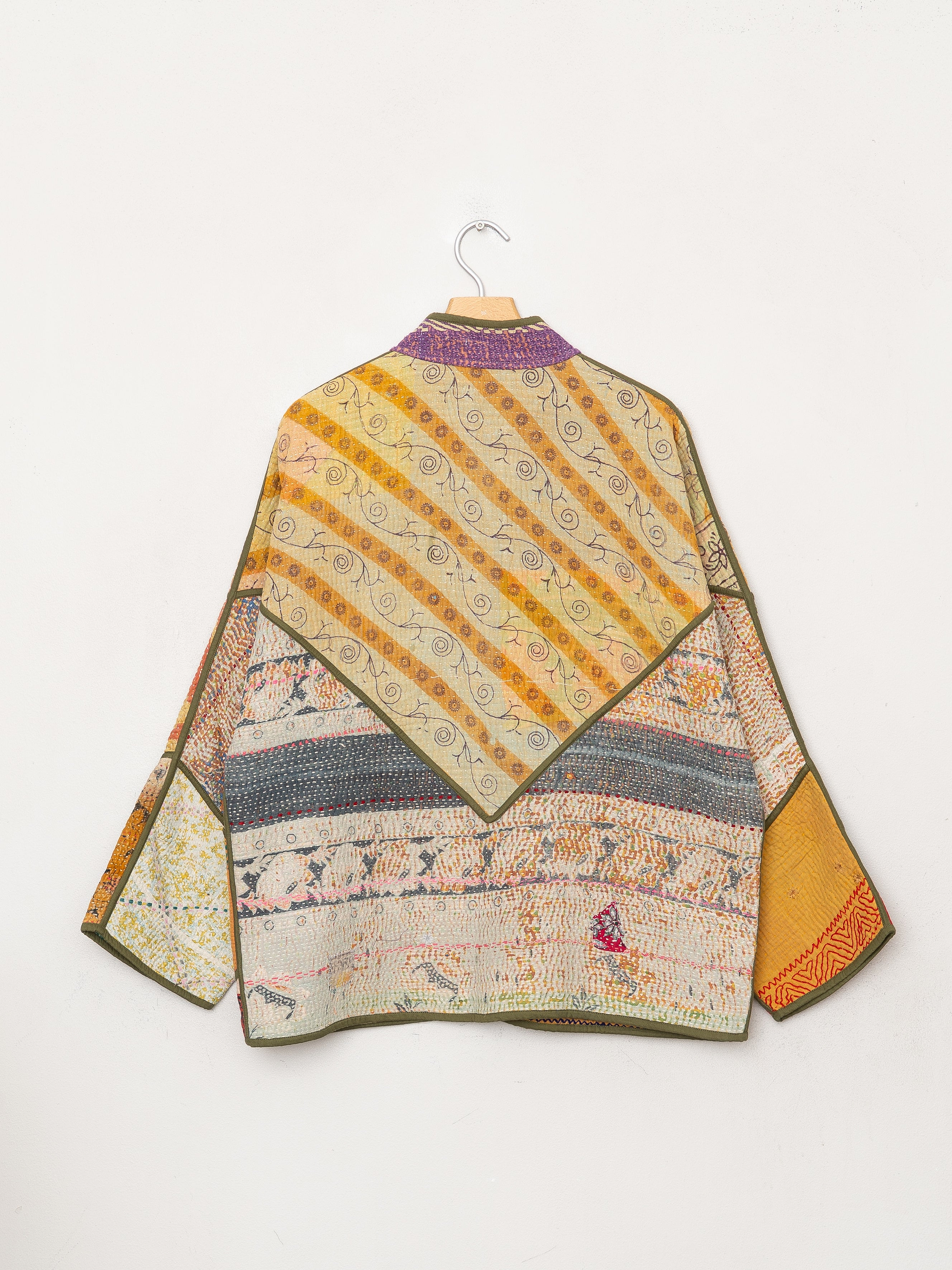 The Ladhiya Quilted Patchwork Kantha Jacket