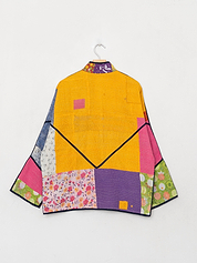 The Ladhiya Quilted Patchwork Kantha Jacket