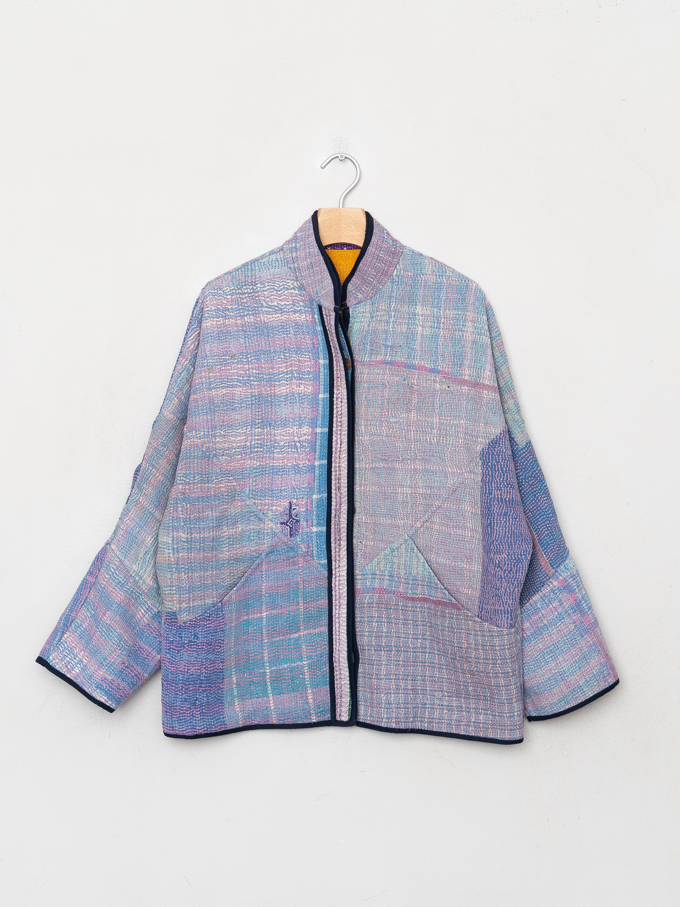 The Ladhiya Quilted Patchwork Kantha Jacket